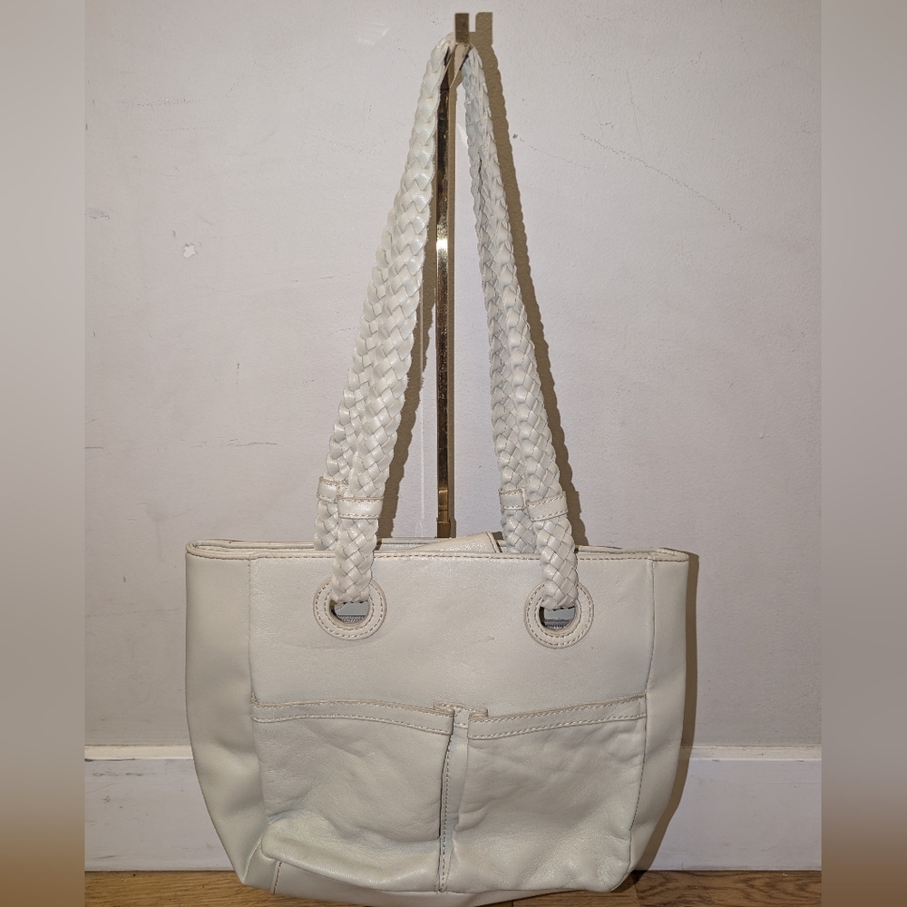 Light Blue/Grey Leather Bag